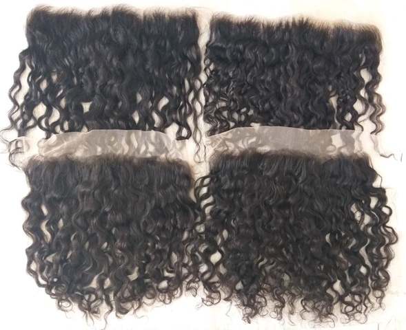 Natural Color Transparent Lace Curly Frontal Closure