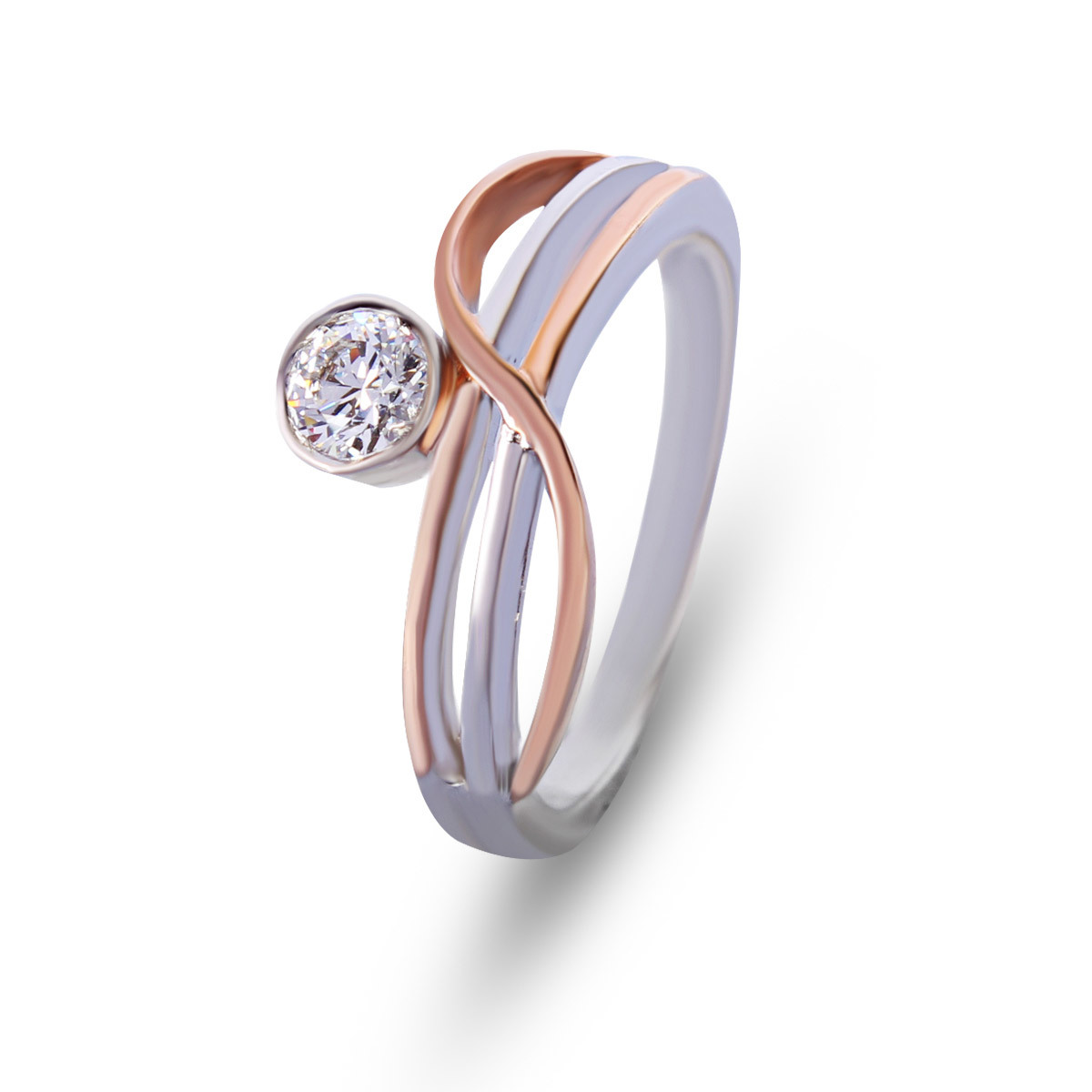 92.5 Silver Solitaire Rings Gender: Women