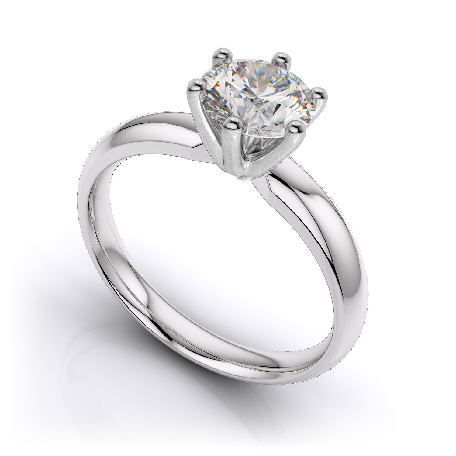 92.5 Sterling Silver Solitaire Rings Gender: Women