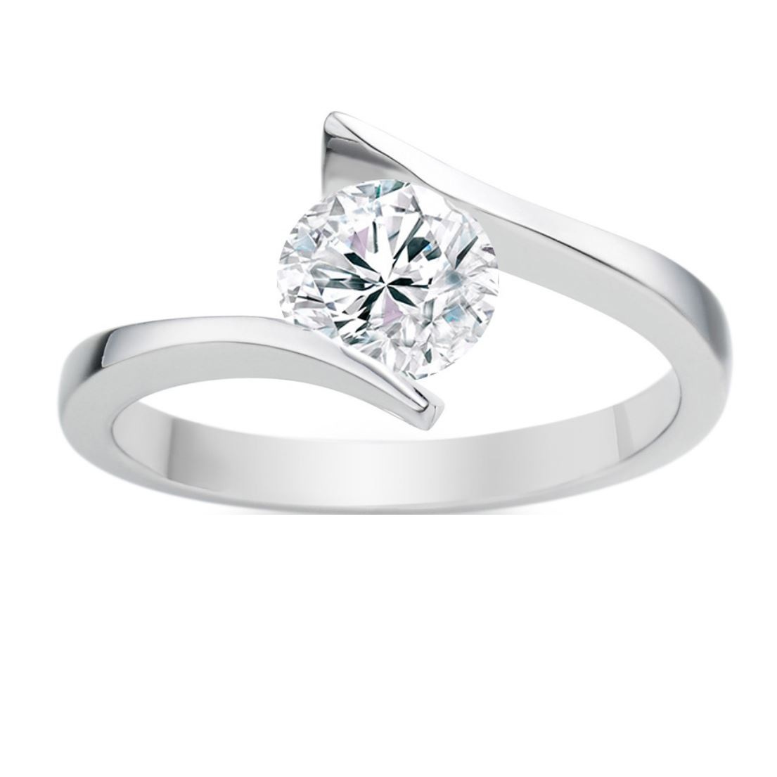92.5 Sterling Silver Solitaire Rings Gender: Women