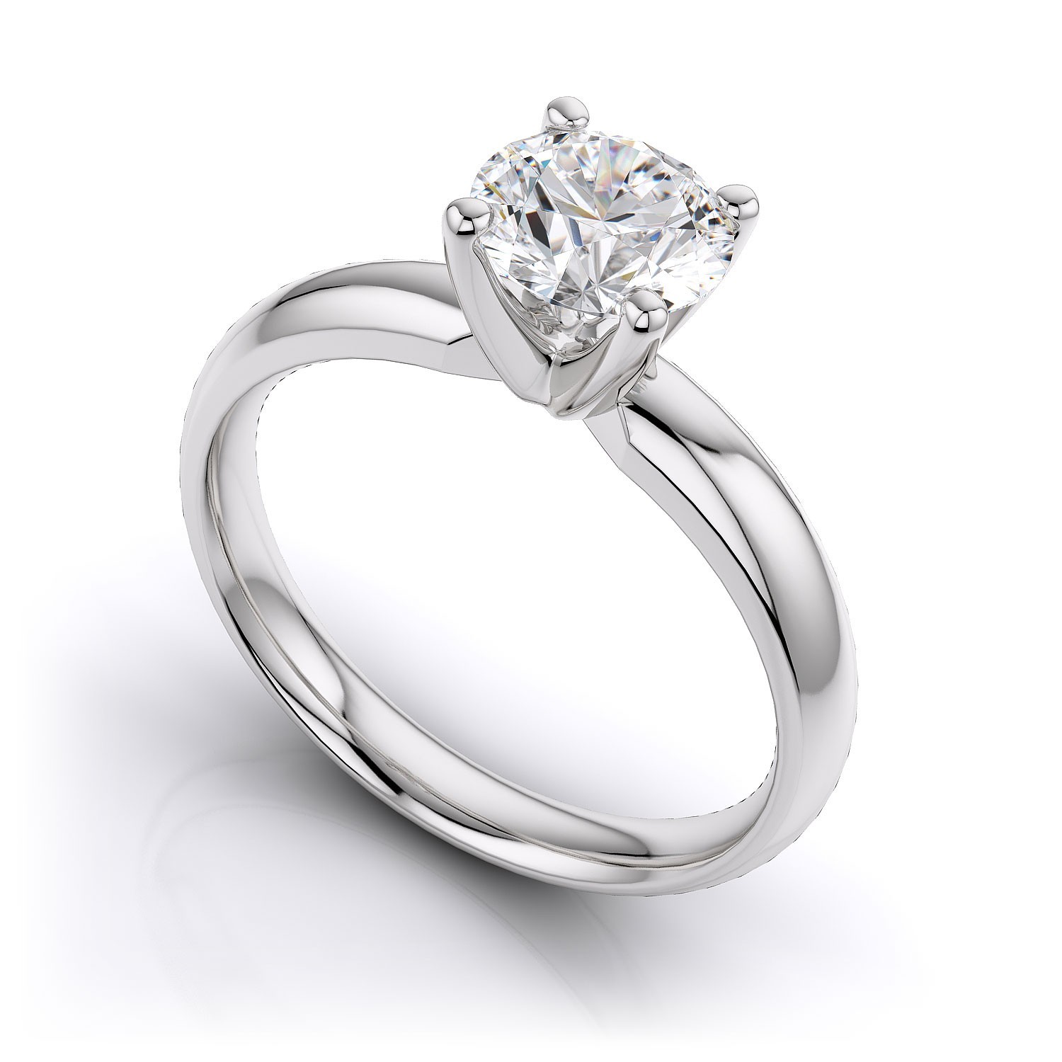 92.5 Sterling Silver Solitaire Rings Gender: Women