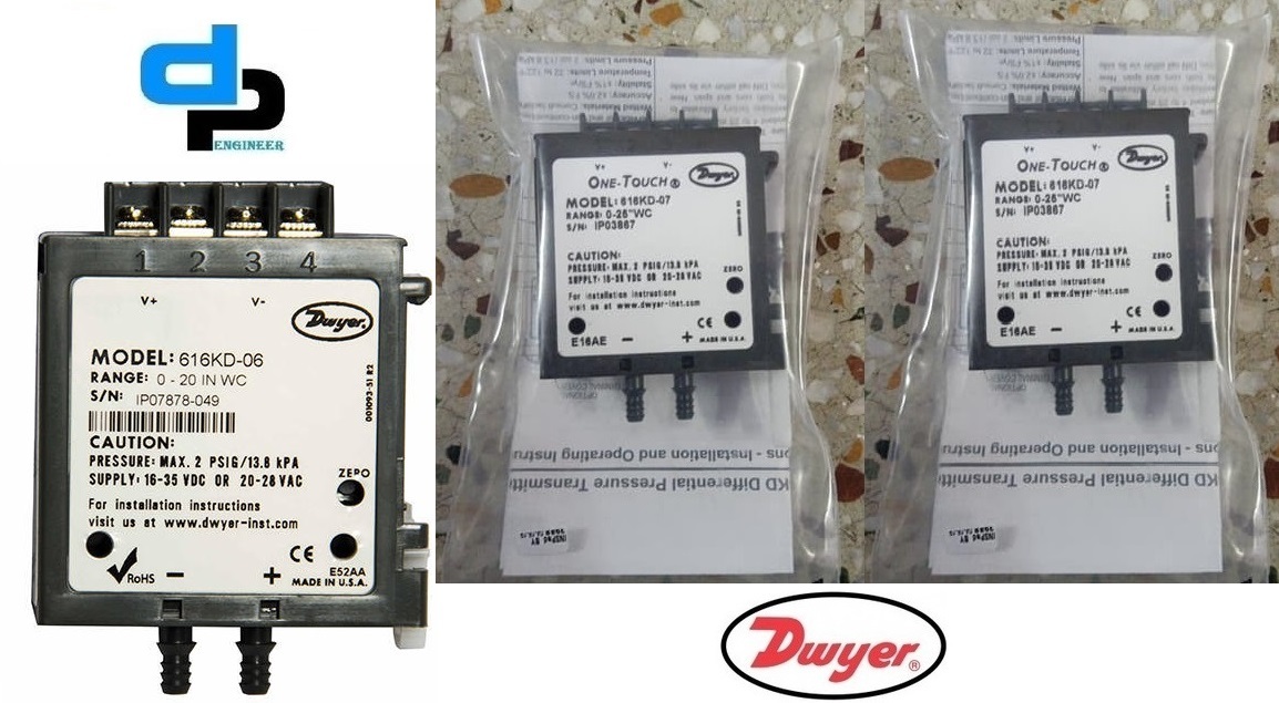 Dwyer 616kd-13-v Differential Pressure Transmitter Accuracy: 2% %
