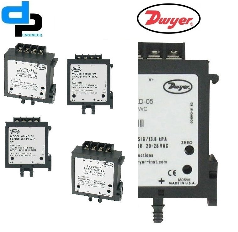Dwyer 616kd-13-v Differential Pressure Transmitter Accuracy: 2% %