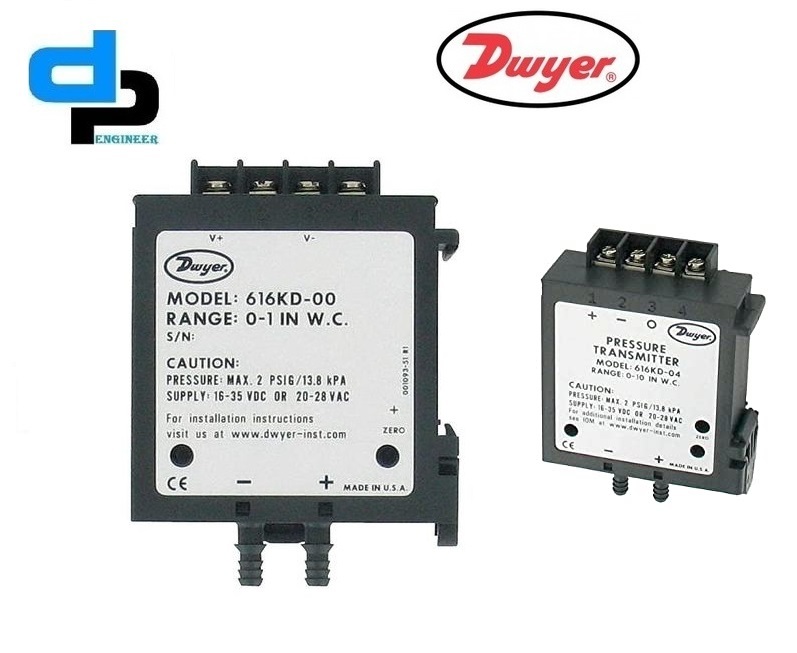 Dwyer 616kd-a-02 Differential Pressure Transmitter Accuracy: 2% %