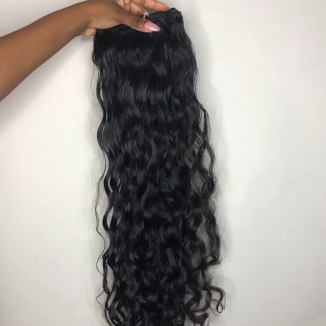 Black Raw Indian Curly Hair Extensions - Color: Natural Brown