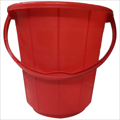Plastic Water Bucket - Color: Red