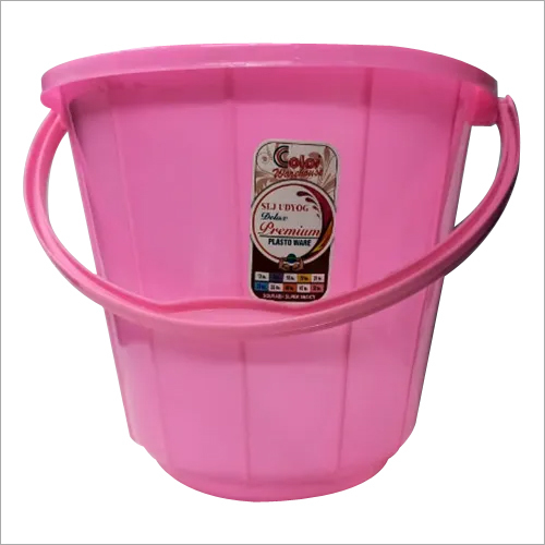 Plastic Bucket With Handle - Color: Pink