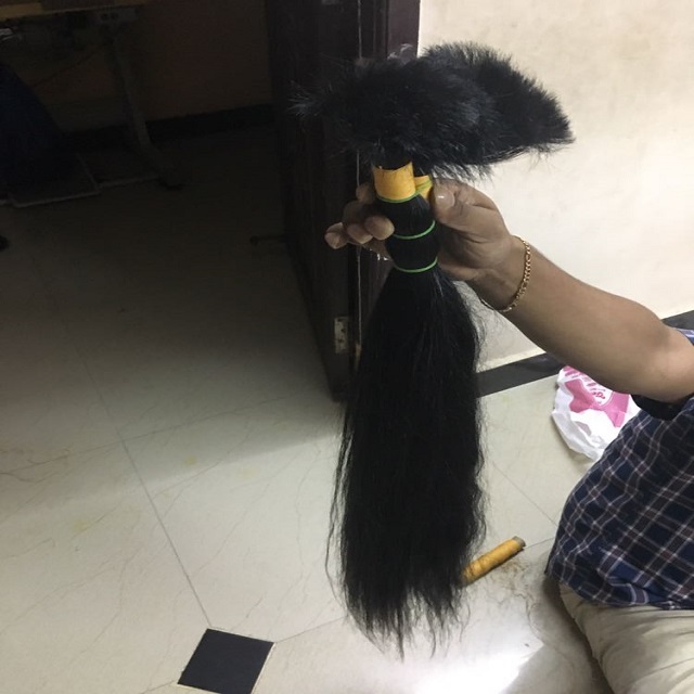 Non Remy Double Drawn Hair - 6 To 26 Inches | 100% Natural Indian Human Hair, Tangle Free, Long-lasting Shine, Various Colors