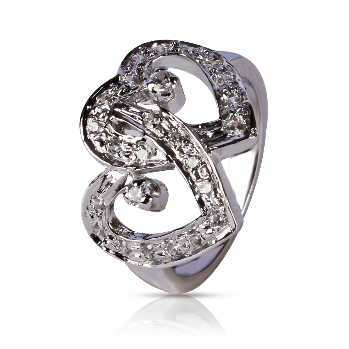 Silver Heart Shape Ring Gender: Women