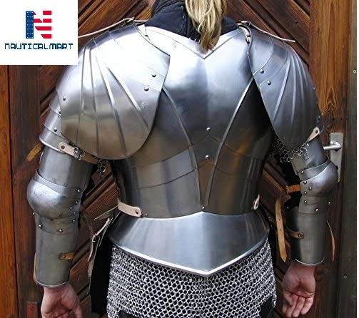 Nauticalmart Medieval Knight Reenactment Steel Armour Breastplate With Arm Set Halloween