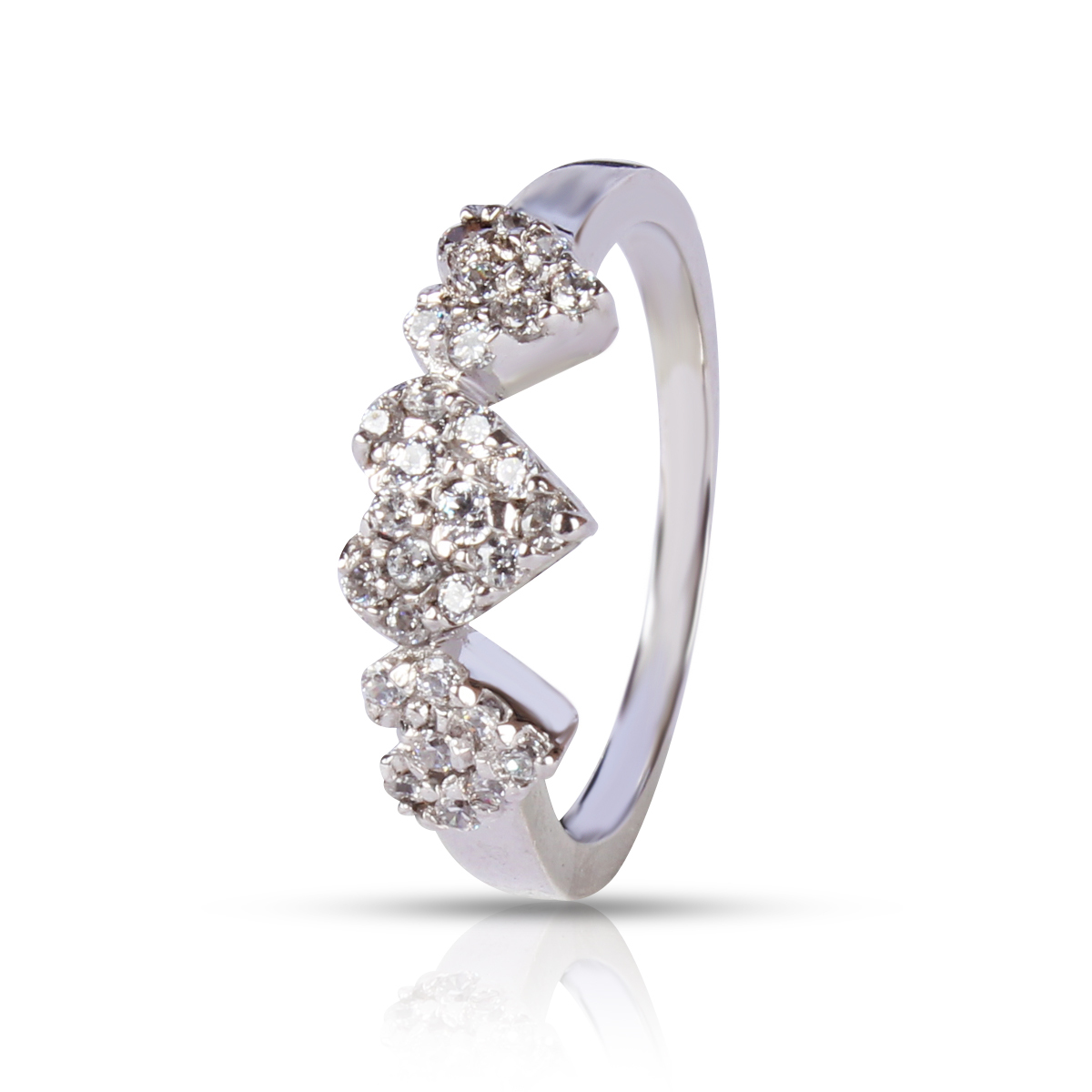 Heart Shape Silver Ring Gender: Women