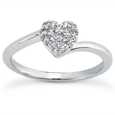 Heart Shape Silver Ring Gender: Women