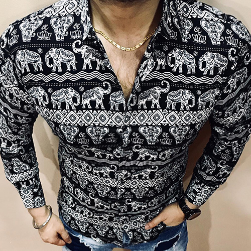 Breathable Light Weight Cotton Printed Shirt For Summer