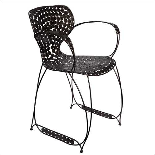 Apple Chair With Arm Iron With Antique Gold Color