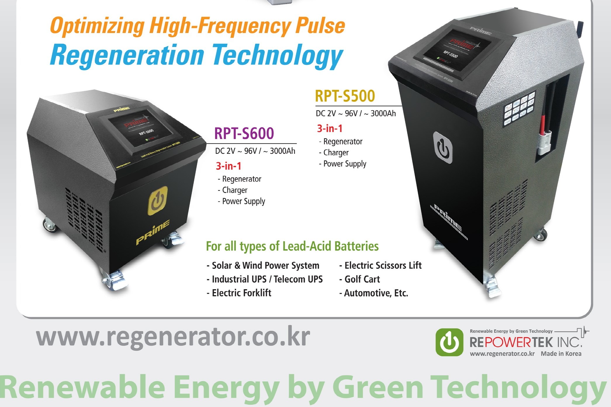 Rpt-s600-s500 Battery Regenerator - Dimension (L*w*h): 53*68*76 Centimeter (Cm)