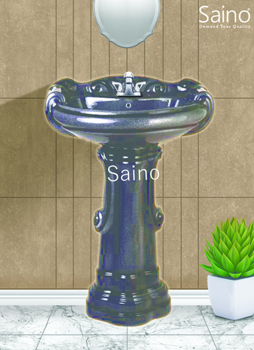 किसी भी रंग का बिग स्टर्लिंग रस्टिक पेडस्टल बेसिन सेट ब्लैक