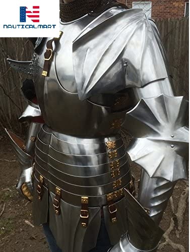 Steel Nauticalmart Medieval Reenactment Wearable Breastplate Half Suit Of Armor