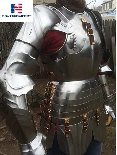 Steel Nauticalmart Medieval Reenactment Wearable Breastplate Half Suit Of Armor
