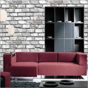 पीवीसी वॉलपेपर व्हाइट ब्रिक वॉल पेपर