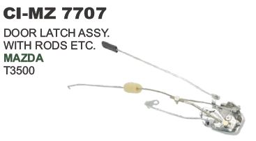 Door Latch Assy with Rods LH/RH Mazda - Durable Metal Build , Compatible with 4-Wheeler Vehicles, Includes Warranty