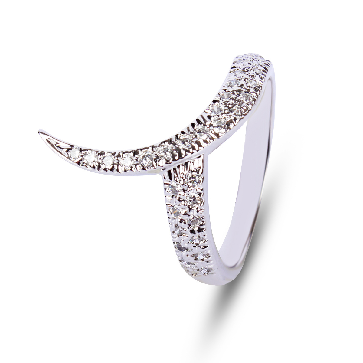 Cocktail Silver Rings - 92.5 Sterling Silver With Cubic Zirconia, Eternity Band Design - High Polish Nickel Free Rhodium Plating, Perfect For Gifts And Parties