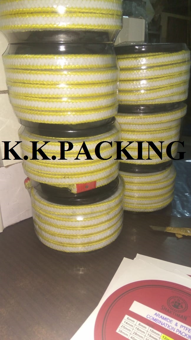 Kevlar And White Ptfe Combination Packing - Size 3mm & Up | Corrosion Protection, Smooth Edges, Seamless Finish, Working Temperature -200 To +300°c