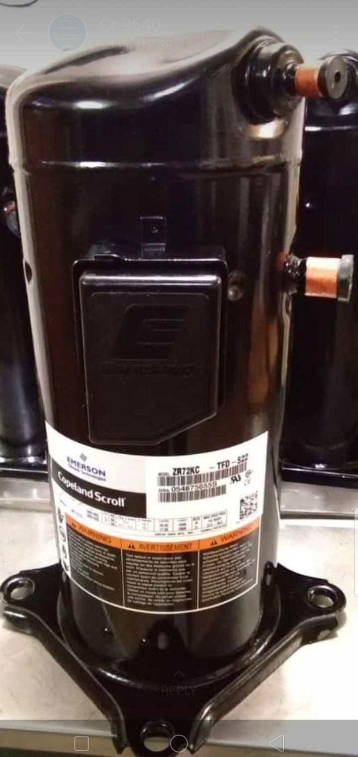 Black Emerson Copeland Scroll Compressor Zr 72