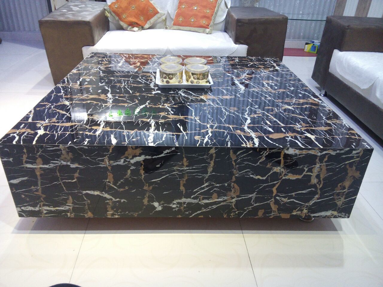 Pvc Marble Sheet - 8ft X 4ft , Waterproof, Oil Proof, Smooth Surface, Lightweight, Cost-effective, Decorative Solution For Hotels And Banquet Halls