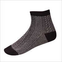 Black-grey Ss-madon Cotton Super Stretch Ankle Socks