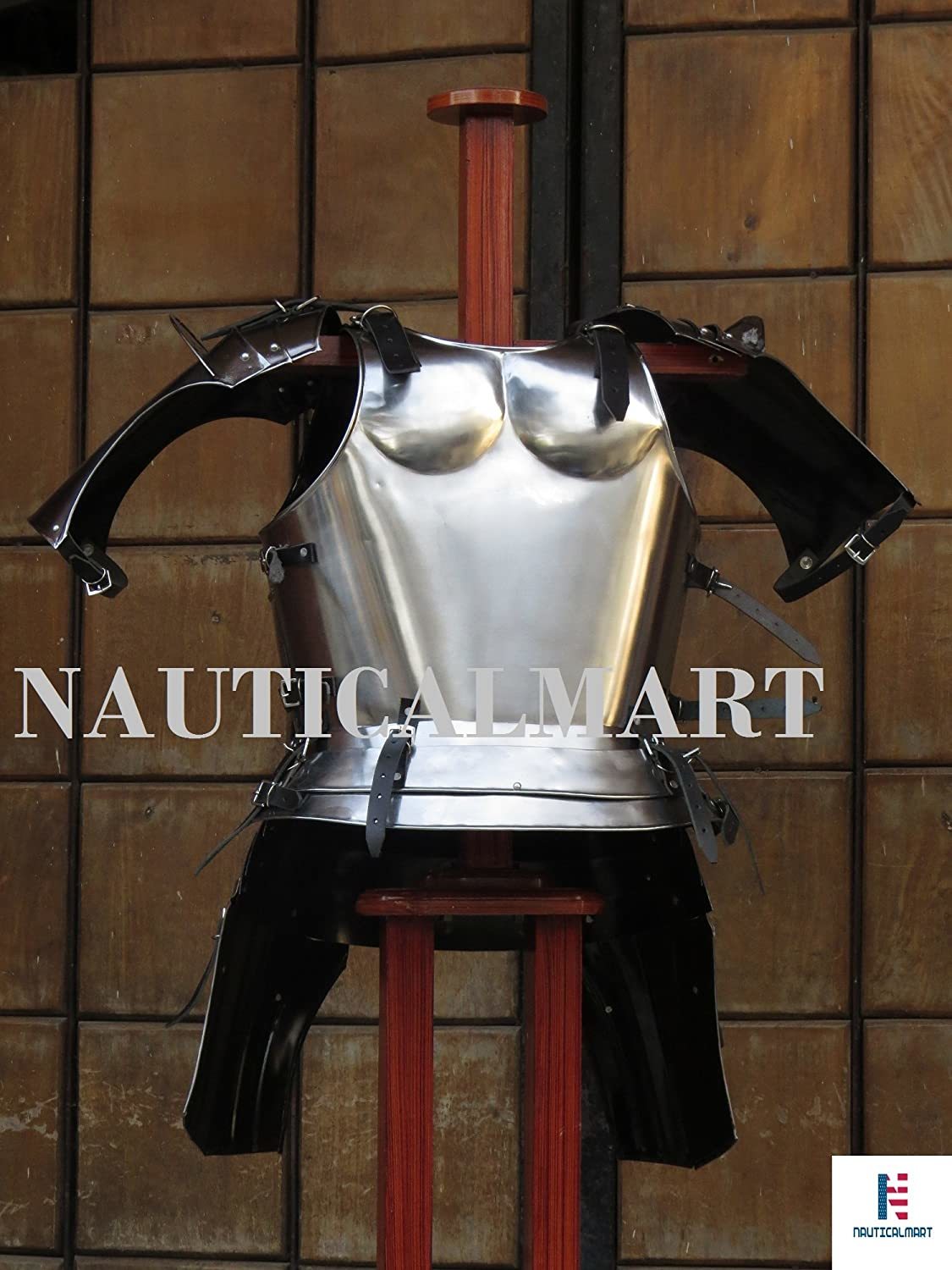Nauticalmart Halloween Reenactment Gothic Steel Front & Back Medieval Breastplate Cuirass