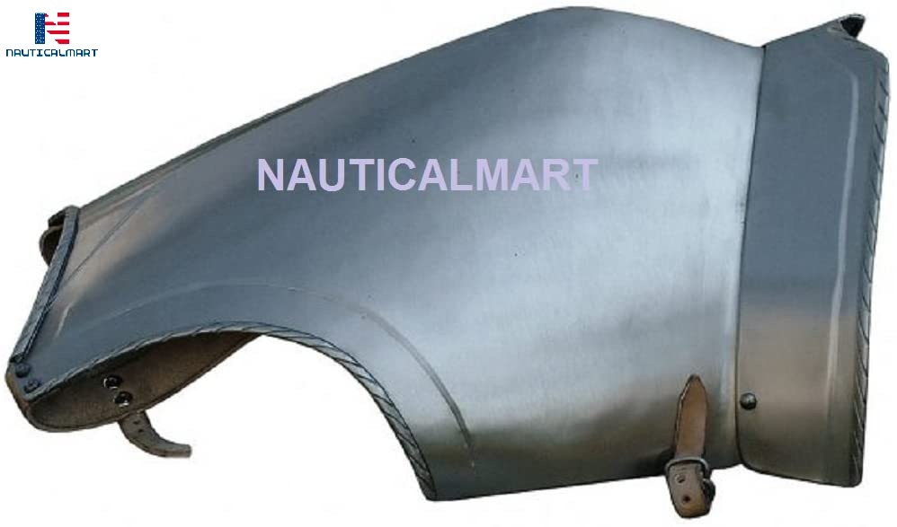 Steel Nauticalmart Breast Plate With Brown Leather Straps