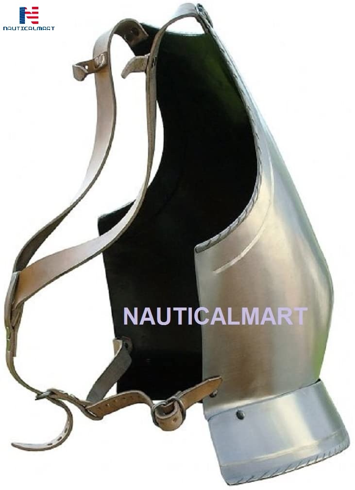 Steel Nauticalmart Breast Plate With Brown Leather Straps