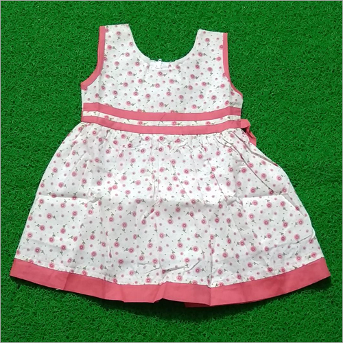 Baby Sleeve Less Frock - Cotton, Age 1-8 Months, Various Colors | Luxurious Design, Skin-Friendly Comfort, Alluring Motifs