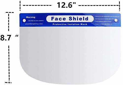 Protective Face Shield With Elastic Strap Facial Transparent Cover 300 Micron