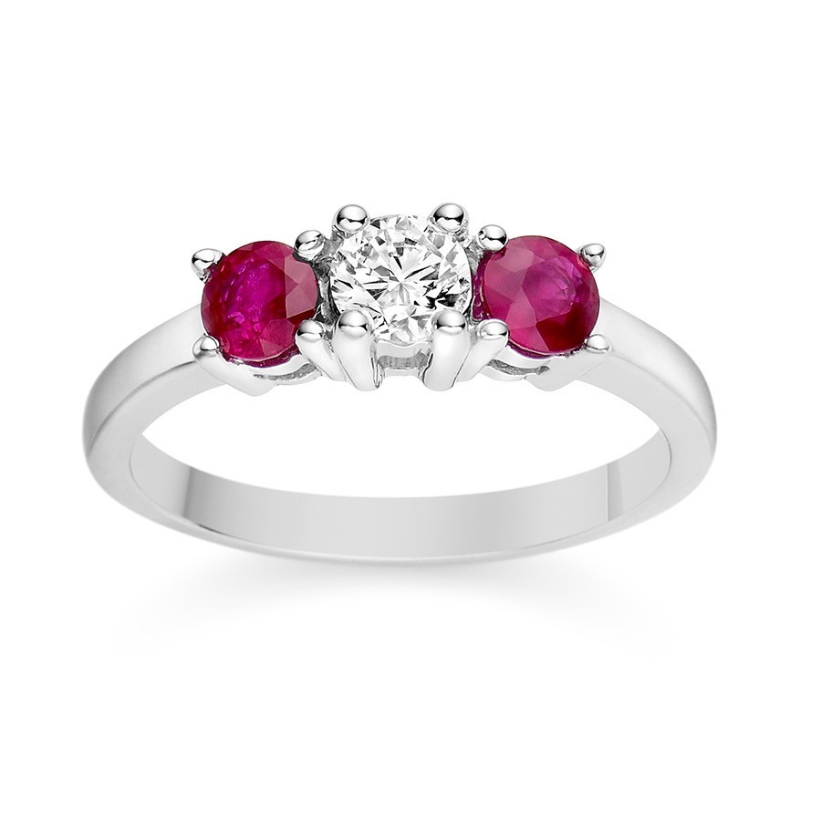 3 Stone Silver Ring Gender: Women