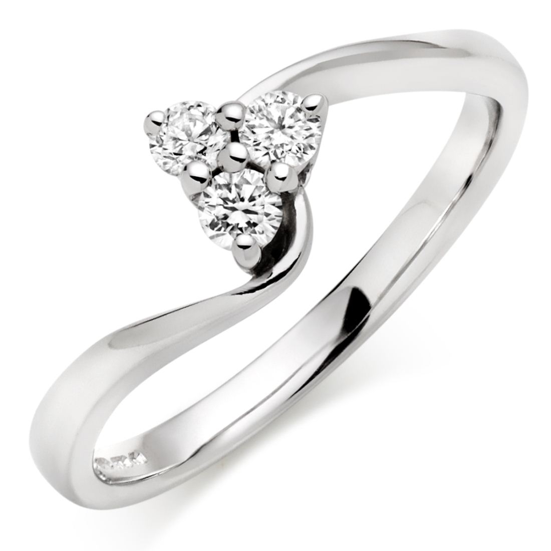 3 Stone Silver Ring Gender: Women