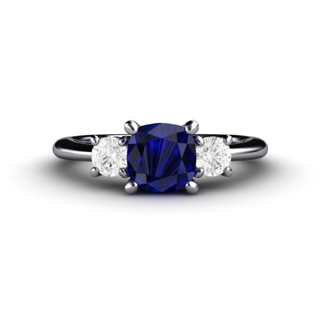 Sterling Silver 92.5 Three Stone Purity Ring - High Polish, Cubic Zirconia & Swarovski Zirconia, Ideal For Gifts Or Parties, All Us Sizes Available