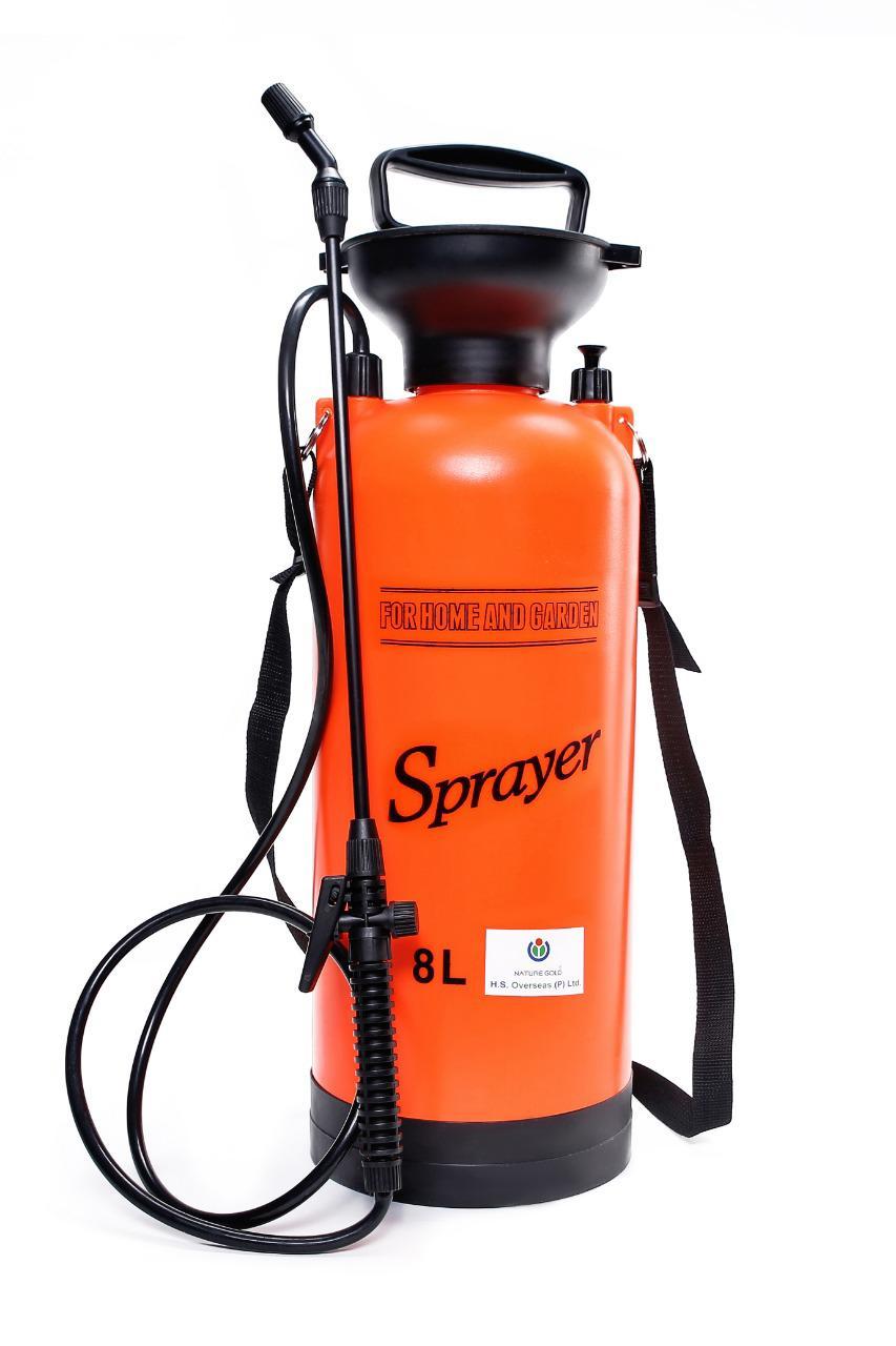 Pressure Sprayer - 3l Manual Pressure, Adjustable Nozzle, Durable Plastic, Vibrant Orange