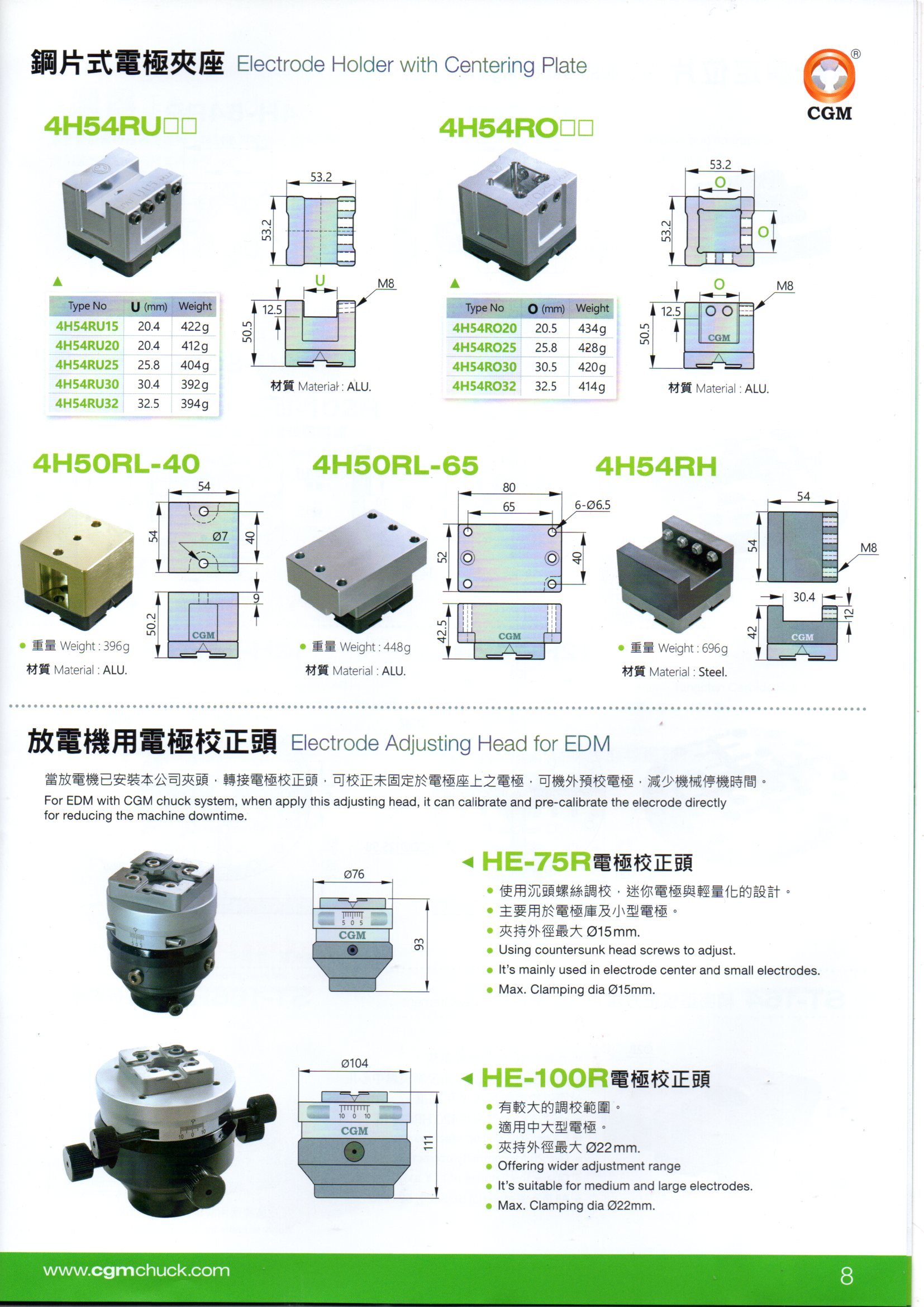 Edm Adjusting Head Dimension(l*w*h): 104 X 111 Millimeter (Mm)