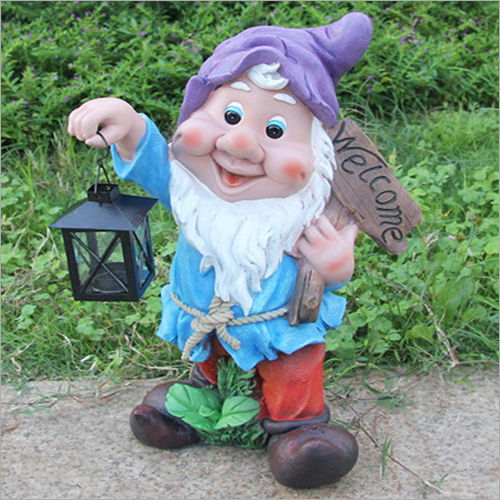 Multicolor Gnome T Light Lamp Statue