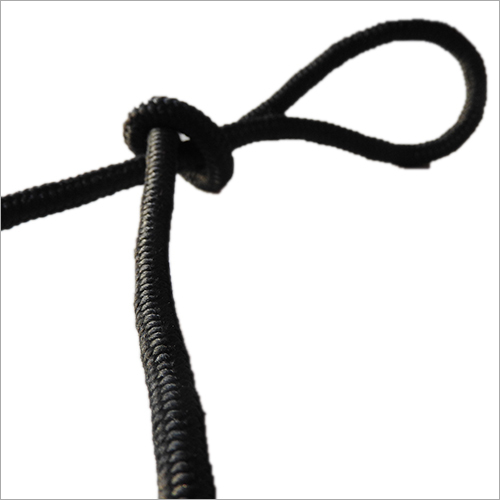 Black Hard Polyester Braided Rope