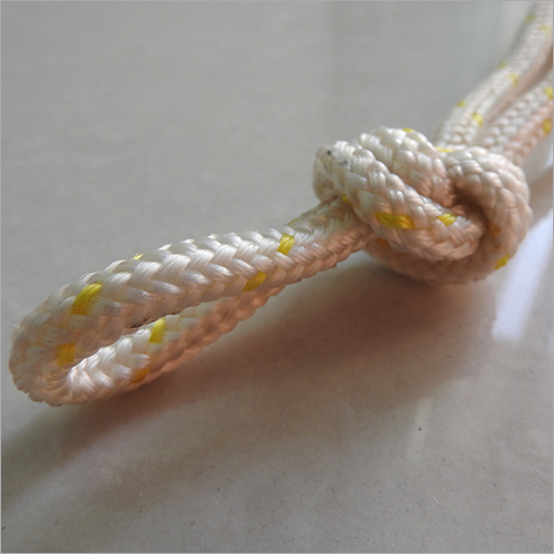 White With 1 Or 2 Lines In Colour Strip 10Mm Pp Braided Rope