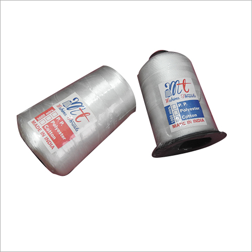 Pp Stitching Thread - Cotton, Nylon, Linen, Silk, 1000 Meter Length, White | High Quality, Strong, Versatile For Industrial Packaging And Garment Stitching