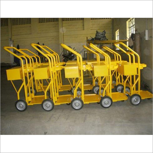 Yellow Double Gas Cylinder Trolley