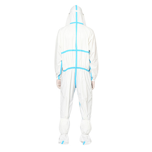 White Reusable Coverall With Tape (With Face Shield And Goggles)