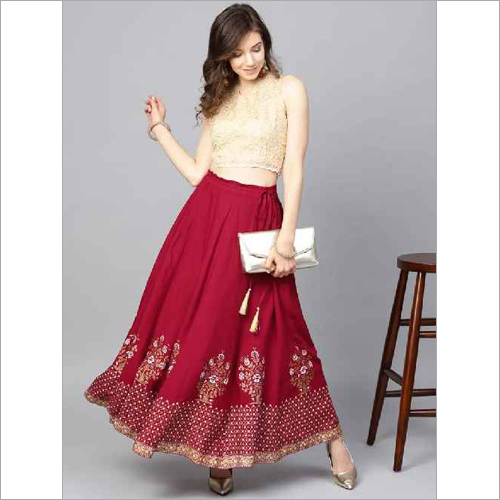 A-line Rayon Skirt