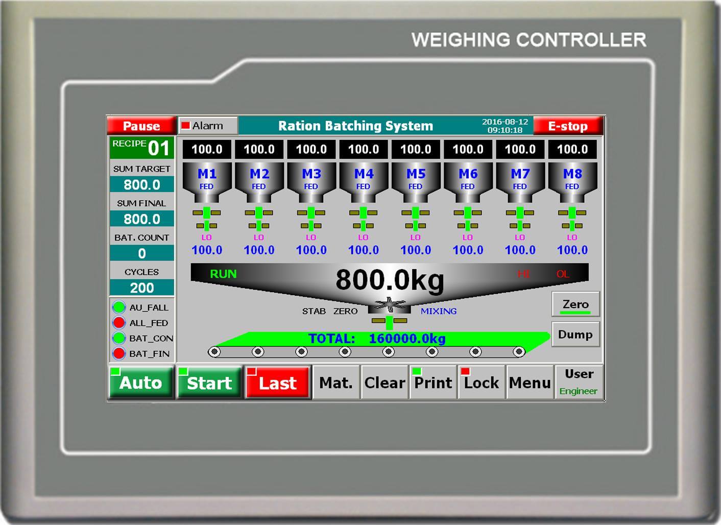 Hmi Weighing Controller Essm10 Application: Industrial