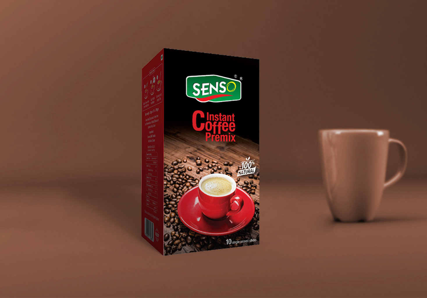 Instant Coffee Sachets - Made With 100% Natural Arabica Beans, Red & Black Packaging, Caffeine-free, No Preservatives, Gluten-free, For Hot & Cold Beverages