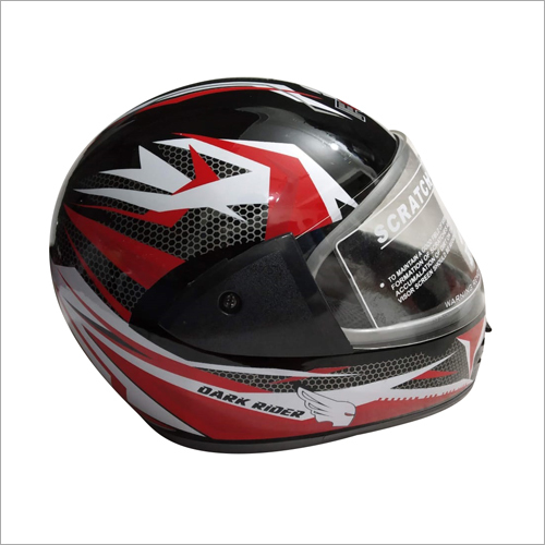 Mens Printed Full Face Helmet - Abs & Pp Material, Black Color | Breathable Padding, Neck Protector, Odor Resistant, Scratch & Uv Resistant Visor