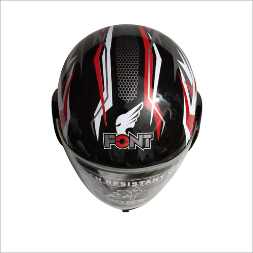 Mens Printed Full Face Helmet - Abs & Pp Material, Black Color | Breathable Padding, Neck Protector, Odor Resistant, Scratch & Uv Resistant Visor